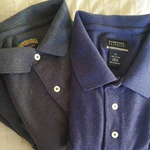 $4.99 SHIPPING  BUNDLE set: Two cambridge classics shirts for men